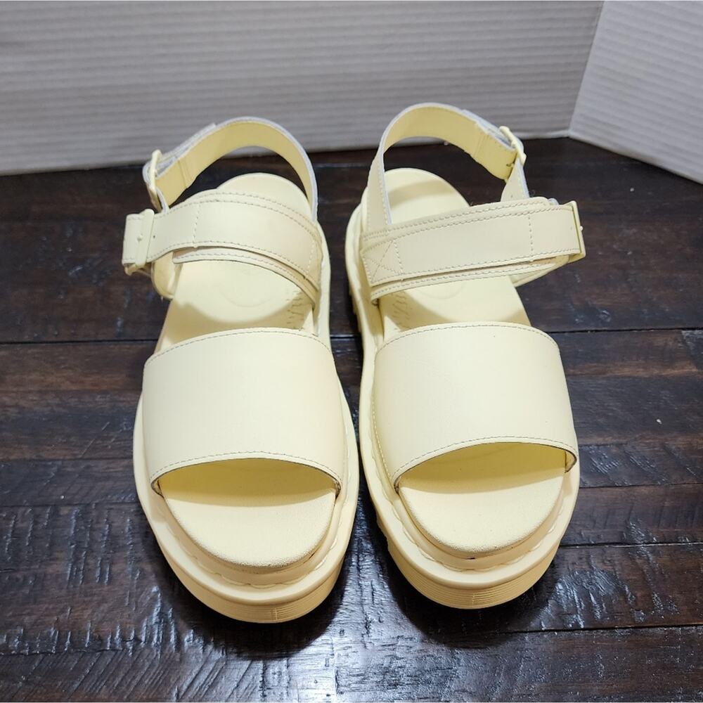DR. MARTENS yellow VOSS MONO SANDALS women's size 10 NEW